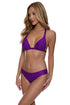 Luli Fama Purple Ocean Triangle Halter Top